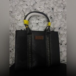 Wrangler Black Tote with Braided Detail